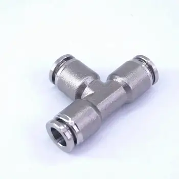 

8MM OD Tube Pneumatic Tee Branch 304 Stainless Steel Connector Quick Fittings Anticorrosion Antioxidation Antioxidation