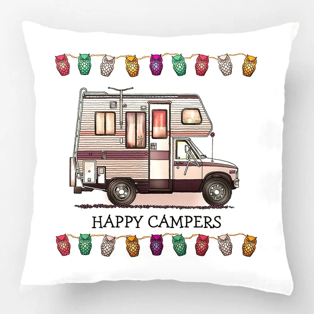 Classc Camper Rv Pillow Wedding Decorative Cushion Cover Pillow