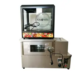 Горячая продажа и заводская цена жаровня машина полузакрытое изображение пиццы случай и печь для пиццы машина для пиццы в рожке