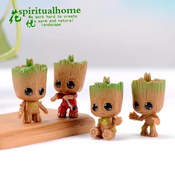 

4pcs/pack Micro Landscape Decoration Multicolor CuteTree Man Grut Miniatures People Lovers Crafts Home Decoration Accessories