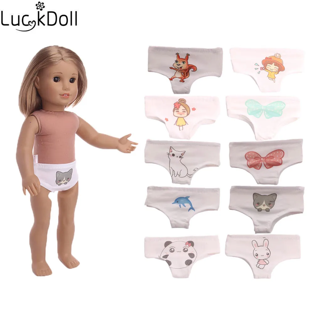 Luckdoll новые кукольные аксессуары мультфильм трусики подходят 43 см кукла, лучший подарок для детей