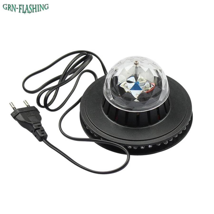 

Voice Control Mini UFO LED Stage Light RGB 7 Colors Changing Rotating Magic Ball LED Laser Lamp for Disco Home party club bar DJ