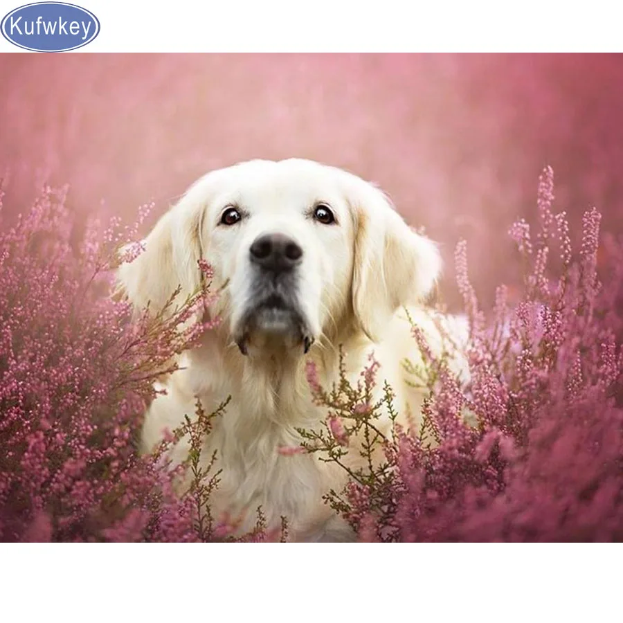 Cane Labrador Retriever Docile Modello Ricamo Diamante 5d FAI DA Cane Labrador Retriever Docile Modello Ricamo Diamante 5d FAI DA TE Needlework Diamante Pittura A Punto Croce 5D Strass Pittura in Cane Labrador Retriever