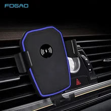 FDGAO QI автомобильное беспроводное зарядное устройство 10 Вт Быстрая зарядка подставка автомобильный держатель вентиляционного отверстия для iPhone X XS Max XR 8 Plus samsung S8 S9