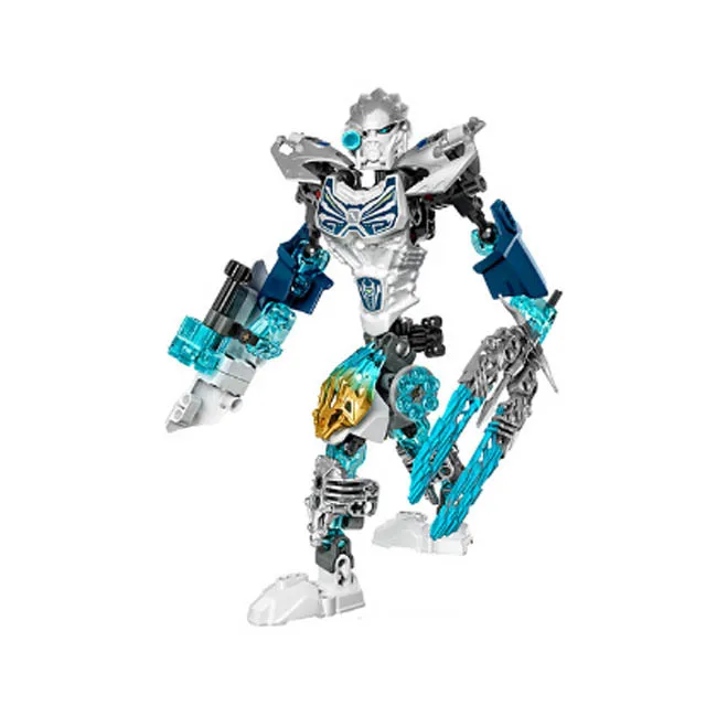 

XSZ 611 - 4 biochemical bioniclemask warrior of the light kopaka ice building block compatible with Bionicle 71311 toys