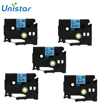 

Unistar 5pcs/pack TZ Tape compatible Brother P Touch 12mm Labels for Brother P-touch Printer Black on Blue TZe-531