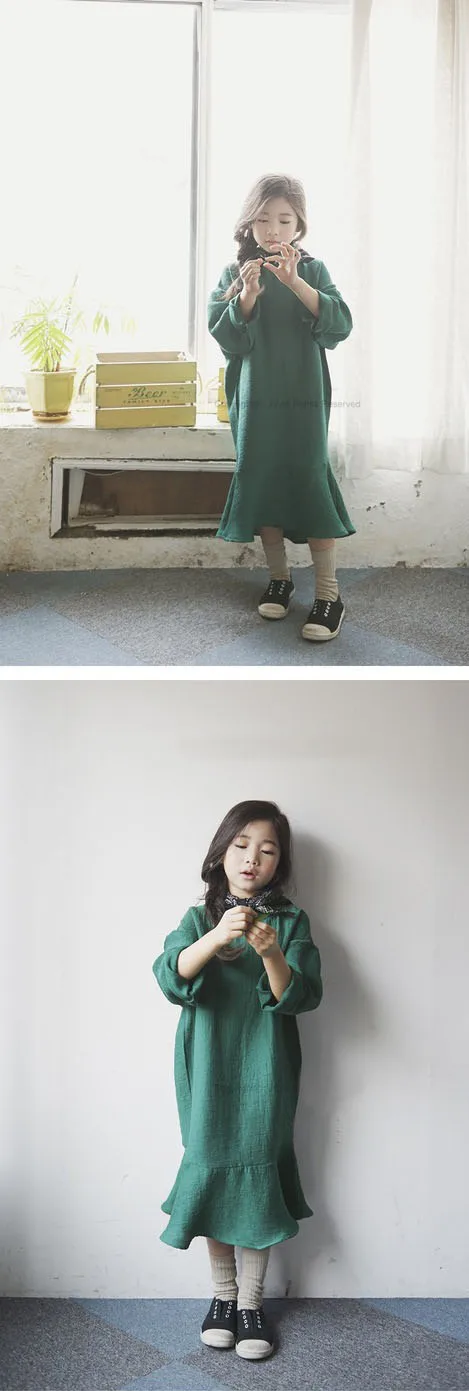  ruffles korean kids clothes girls dress spring autumn maxi long big children dresses girls new 2017 clothing 4 5 6 7 8 9 10 11 12 13 14  years little big teenage girls dress long sleeve girls autumn dress (1)