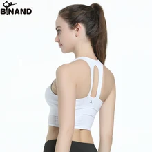 BINAND женский полый сексуальный бюстгальтер для йоги и тренажерного зала, дышащий спортивный бюстгальтер для бега