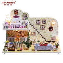 Миниатюрный DIY Кукольный дом модель Строительство Наборы casa de boneca игрушки Кукольный дом мебели деревянный Diy кукольный рождественские подарки