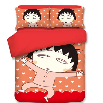 

Cartoon Cherry pellets lovely Bedding Sets 3pcs soft Good quality kids bedclothes duvet cover quilt cover pillow cases
