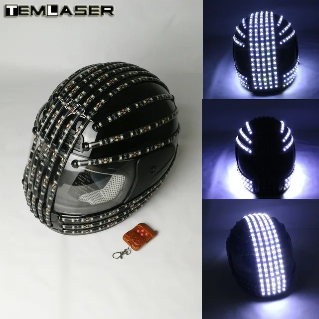 Buy White Strobe LED Helmet, LED Luminous Costumes