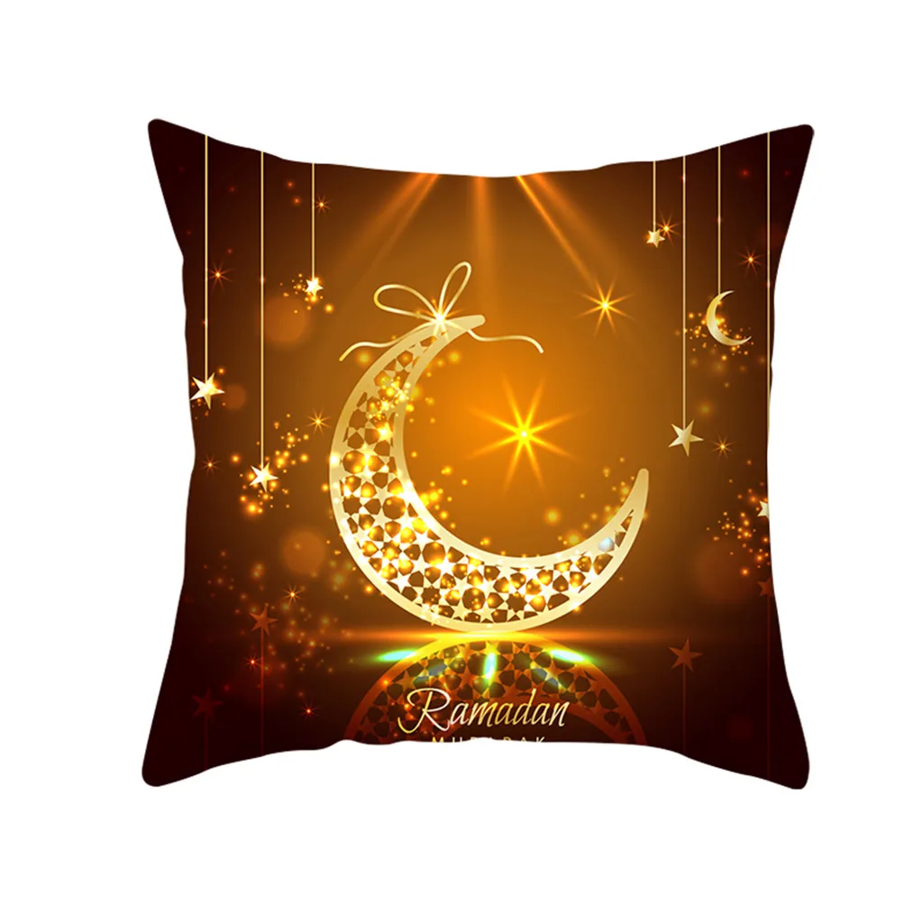 

Muslim Ramadan Pattern Polyester Cushion Cover Pillowcase Home Decor Pillowcase Home Decorative 2019 New Pillowcases