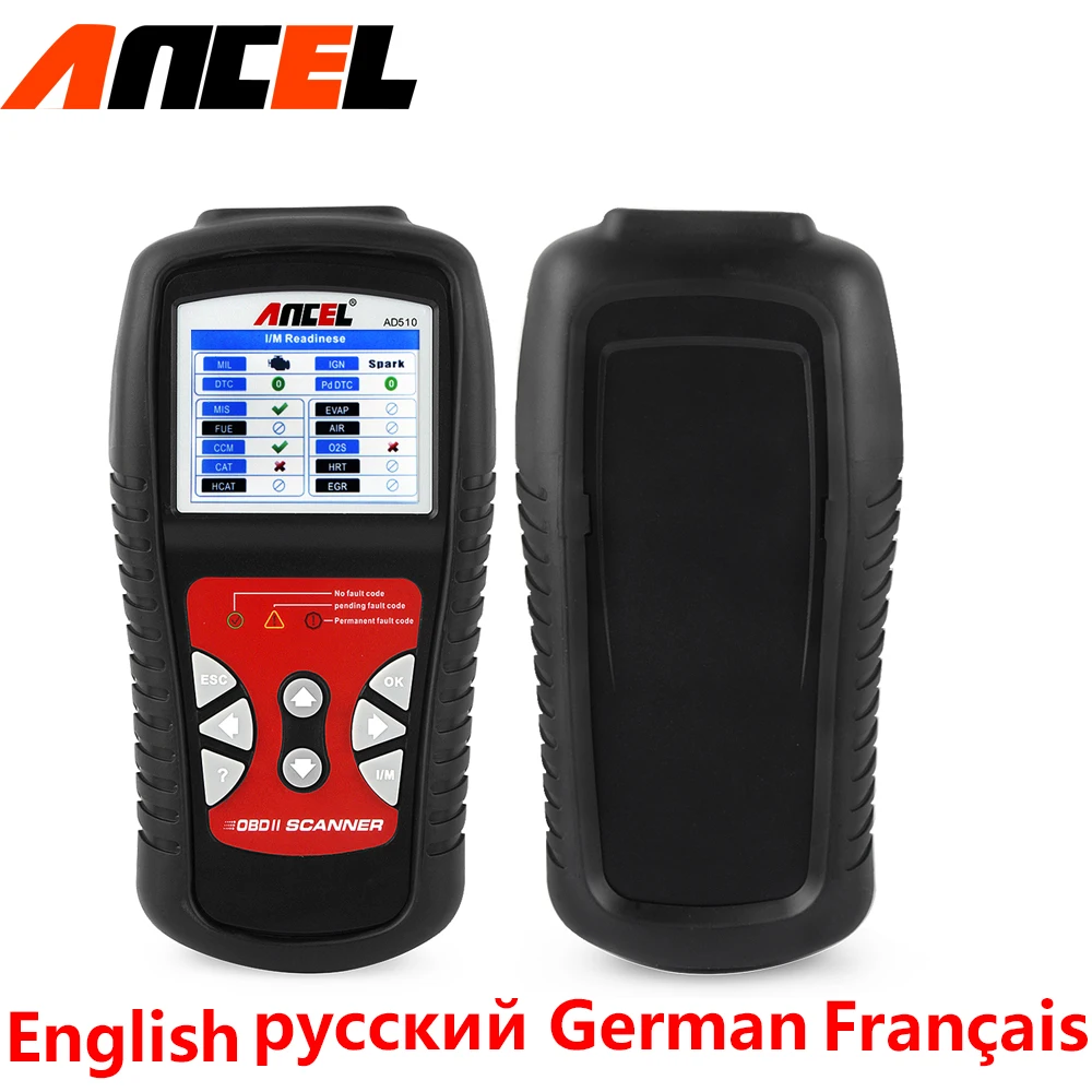 Prix pour Ancel ad510 en Russe de voiture de diagnostic scanner universel outils obd2 Code Lecteur automobile Russe Anglais Français Allemand AD510 Prix pour Ancel ad510 en Russe de voiture de diagnostic scanner universel outils obd2 Code Lecteur automobile Russe Anglais Français Allemand AD510