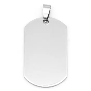 

2019 Fashion 10PCs Stainless Steel Stamping Blank Tags Pendants Silver Tone