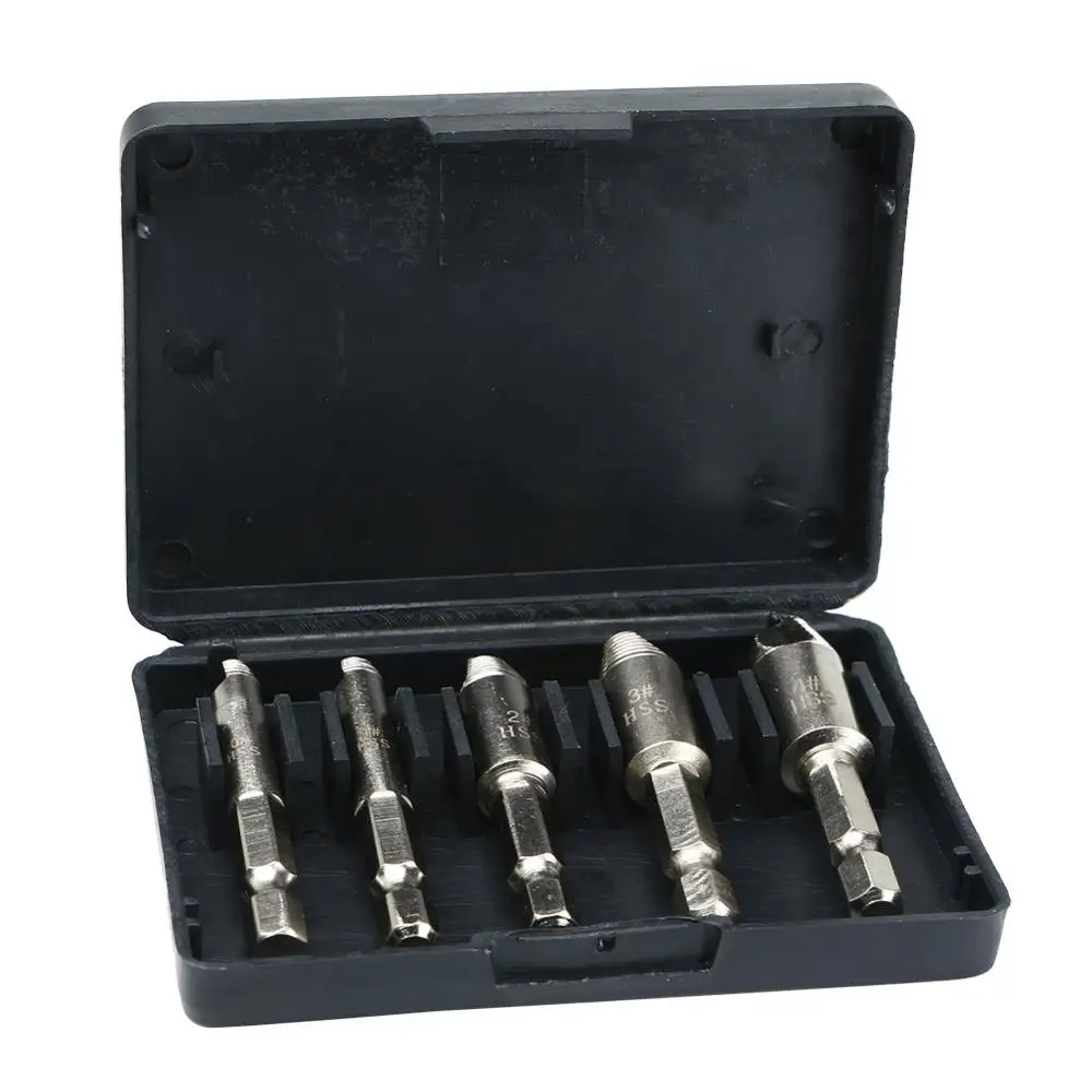 

5PCS Easy Speed Out Screw Extractor Remover Drill Tool Set 1/4 ″Hex Shank