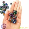 Bescon Mineral Rocks GEM VINES 6 Sides 16MM Dice Set 20 Pack, 5/8"  D6 Mineral Rock Dice Set in Assorted Colors 6