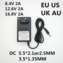 1 pièces AC 100-240V DC 8.4V 12.6V 16.8V 2A 2000ma adaptateur alimentation au lithium chargeur de batterie pour 18650 batterie au lithium