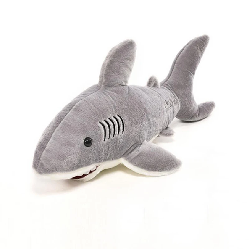 

Creative Kawaii Soft Plush Stuffed Appease Toys Marine Animal Gray Shark Dolls Pillow Birthday Gift Kids Toys for Children ZJD