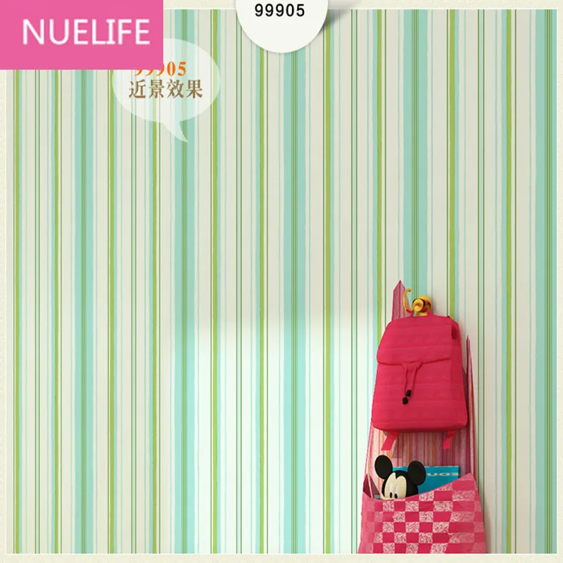 

0.53x10 Meter Mediterranean blue vertical striped pattern wallpaper children bedroom boy living room non - woven wallpaper