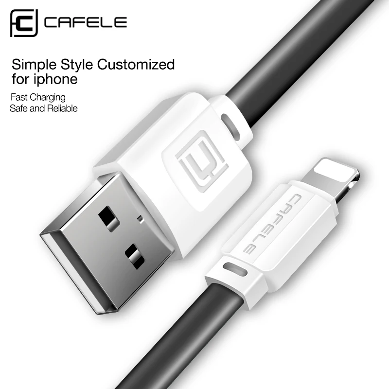 USB кабель Cafele для iPhone X XS MAX XR 8 7 6 Plus 5 5S iPad зарядное устройство мобильных телефонов