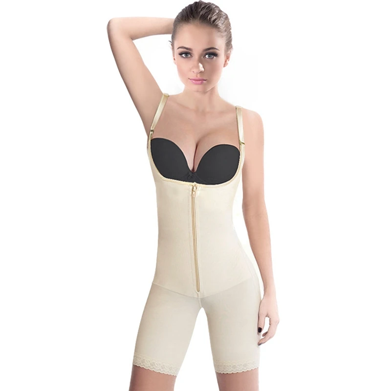 Тренажер для талии полная утягивающая одежда утяжка открытая Кнопка стеклоподъемника боди для женщин моделирующий ремень для похудения нижнее белье корсет