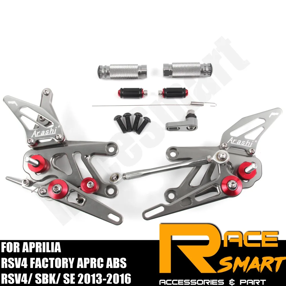 

FOR APRILIA RSV4 FACTORY APRC ABS RSV4 2013 - 2016 Rear Footrests Foot Rest Pegs Motorcycle Accessories CNC Adjustable Rearset