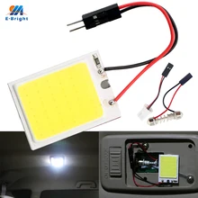 YM E-Bright 50 шт./лот 24 SMD COB чип 24 светодиодный 12 В купольный светильник с T10+ фестон-адаптер Белый Автомобильный светодиодный панельный светильник