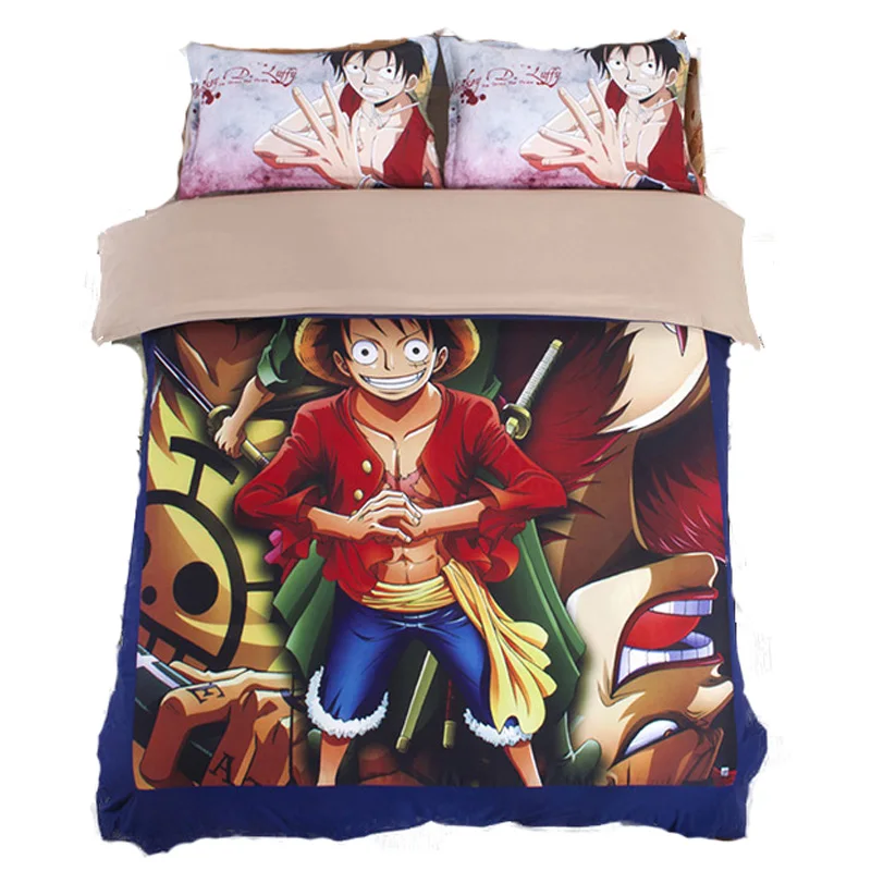 MING JIE 3D Japan cartoon Anime ONE PIECE Children's boys bedding set