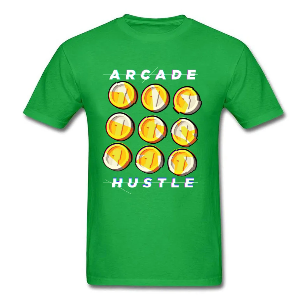 Slim Fit ARCADE HUSTLE Design T Shirt Crewneck Cotton Men's Tops & Tees Short Sleeve Summer Design Tee-Shirts Top Quality ARCADE HUSTLE green