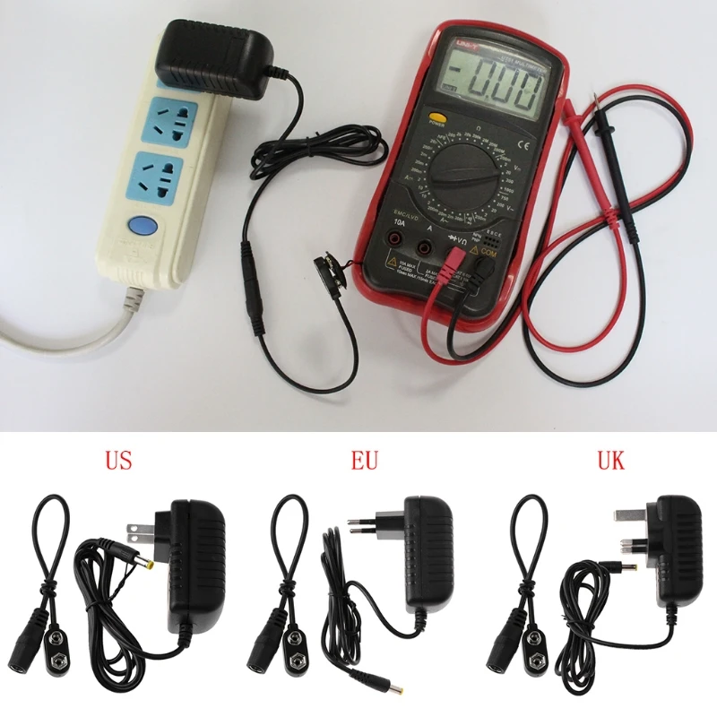 

OOTDTY 5.5x2.1mm 9V Battery Terminal Power Supply For Multimeter Guitar Effect Pedal Power Adapter