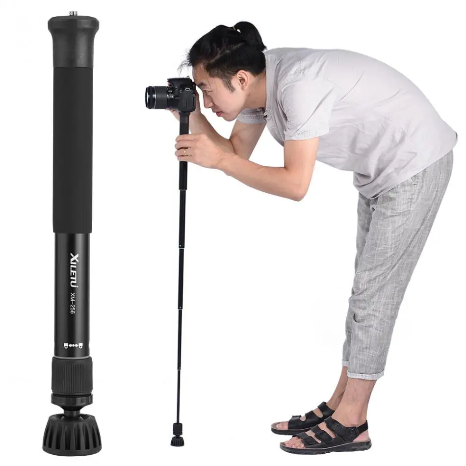 XILETU XM-256 Camera Monopod Aluminum Alloy Mini Tripod Extendable Portable Travel Stand Bracket Holder | Электроника