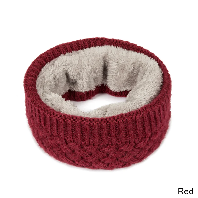 red1 SuperB&G женские шарфы вязаные шарф модные женские шарф унисекс зимние вязаные шарфы из бархата и хлопка шею женщина крючком кольцо мужчин цикл шарф шарфики женские - Цвет: red1