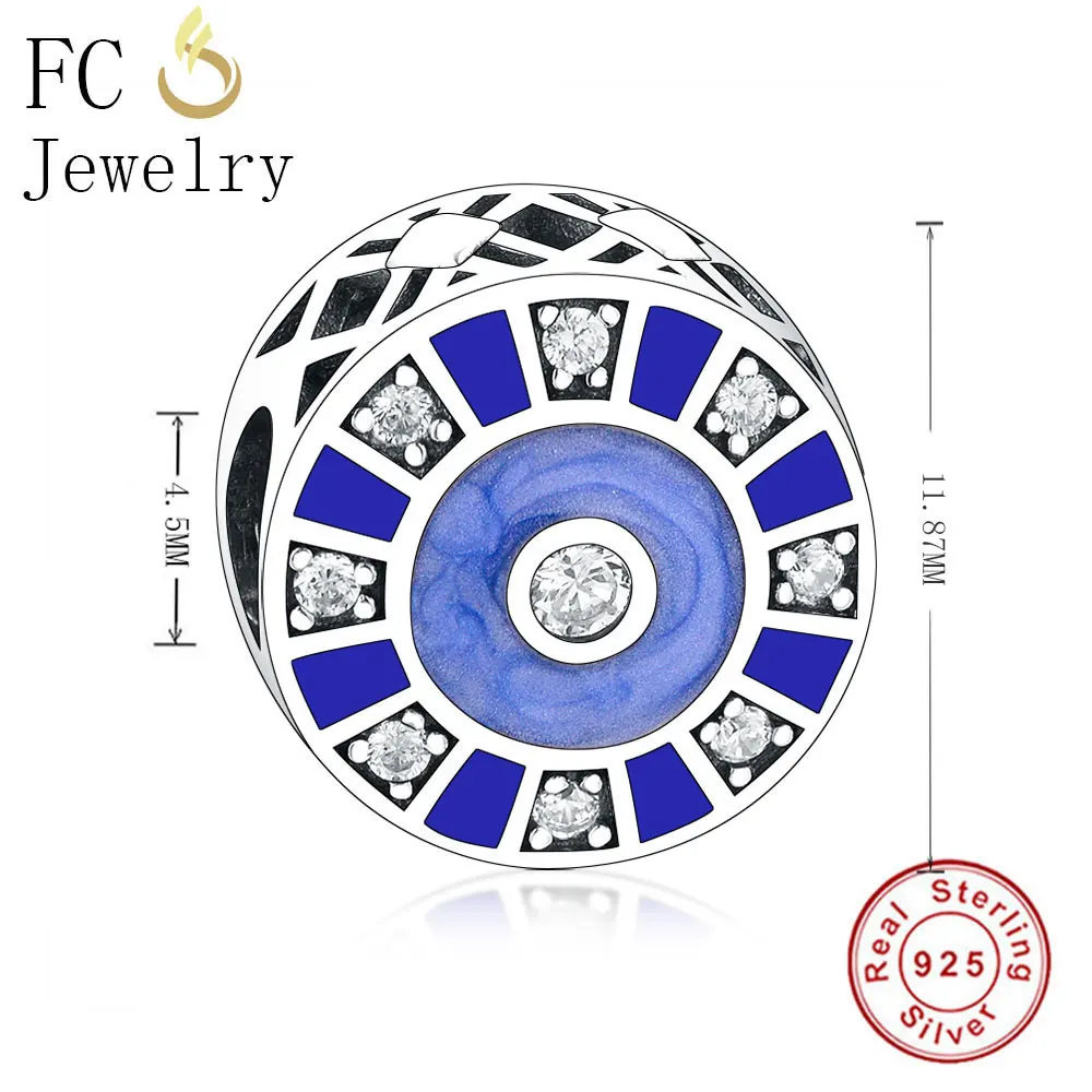 925 пробы, серебряное кольцо, подвеска, шарм, подходит для оригинала, Пандора, браслет, 925 серебро, Берлок, Европейский, сделай сам, ювелирное изделие - Цвет: FFC01135