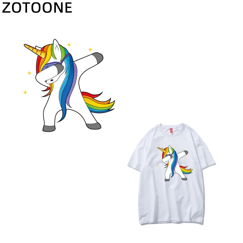 

ZTOONE Iron Patches for Clothing Unicorn Clothes Heat Press Appliques Sticker Vinyl DIY Washable Decoration T-shirt Accessories