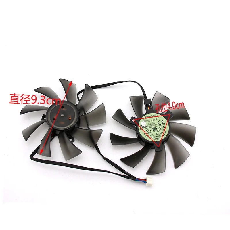 T129025SU DC12V 0.38A для ASUS HD7970 HD7950 GTX680 DirectCU II ENGTX580 DCII Графика охлаждение для видеокарты вентилятор