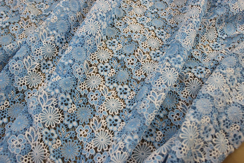 LASUI продукт LASUI цвет молочный шелк вышивка воды кружево ткань утолщение крюк цветы полые ткань S0029