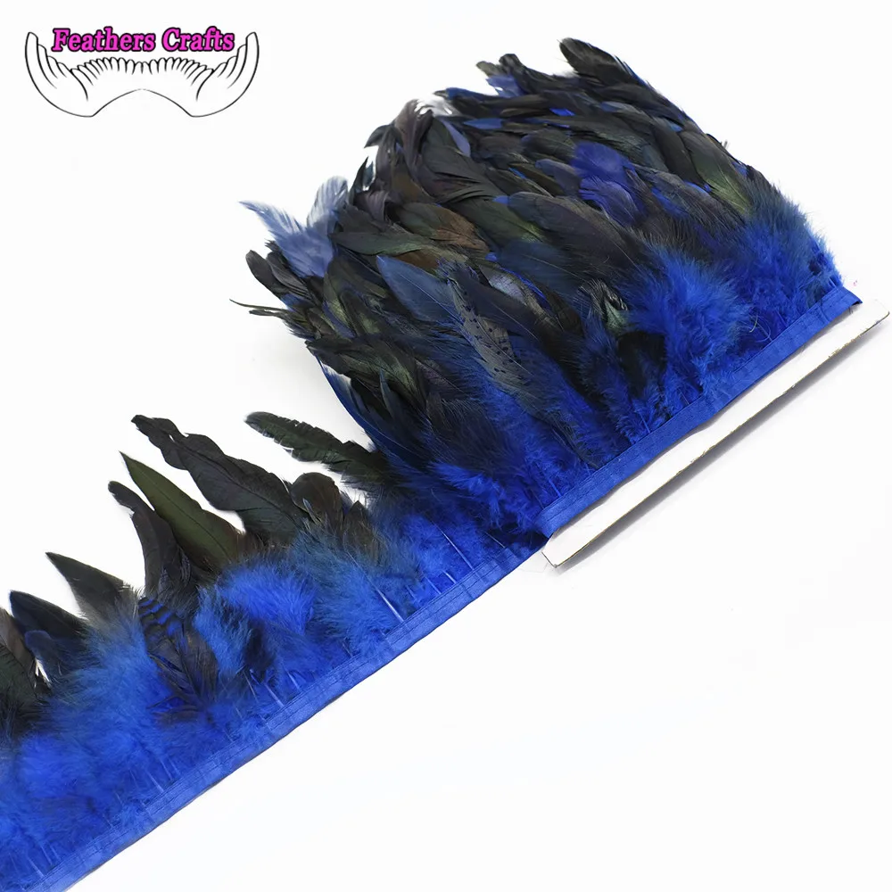 Description Picture 6 of itemWholesale 5-10m 10-18CM Natural Chicken Rooster Tail Feathers Trim Strip Wedding Party Clothing White Rooster Feather Ribbon