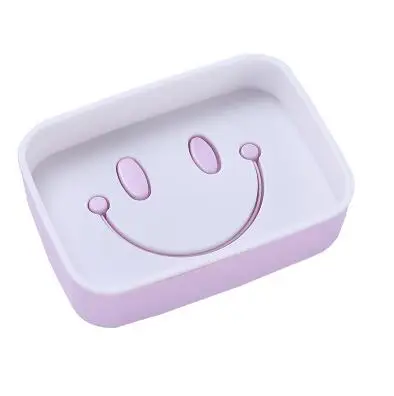 CTREE Лидер продаж Портативный мыльница блюда улыбающееся лицо мультфильм кролик двойной слой стока Non-slip товары для дома, ванной мыльницы C20 - Цвет: C20 Pink