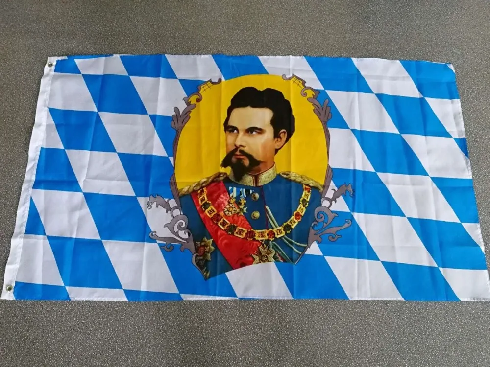 Подиум 90x150 см Флаг Германии штата Бавария короля Лудвига | Дом и сад
