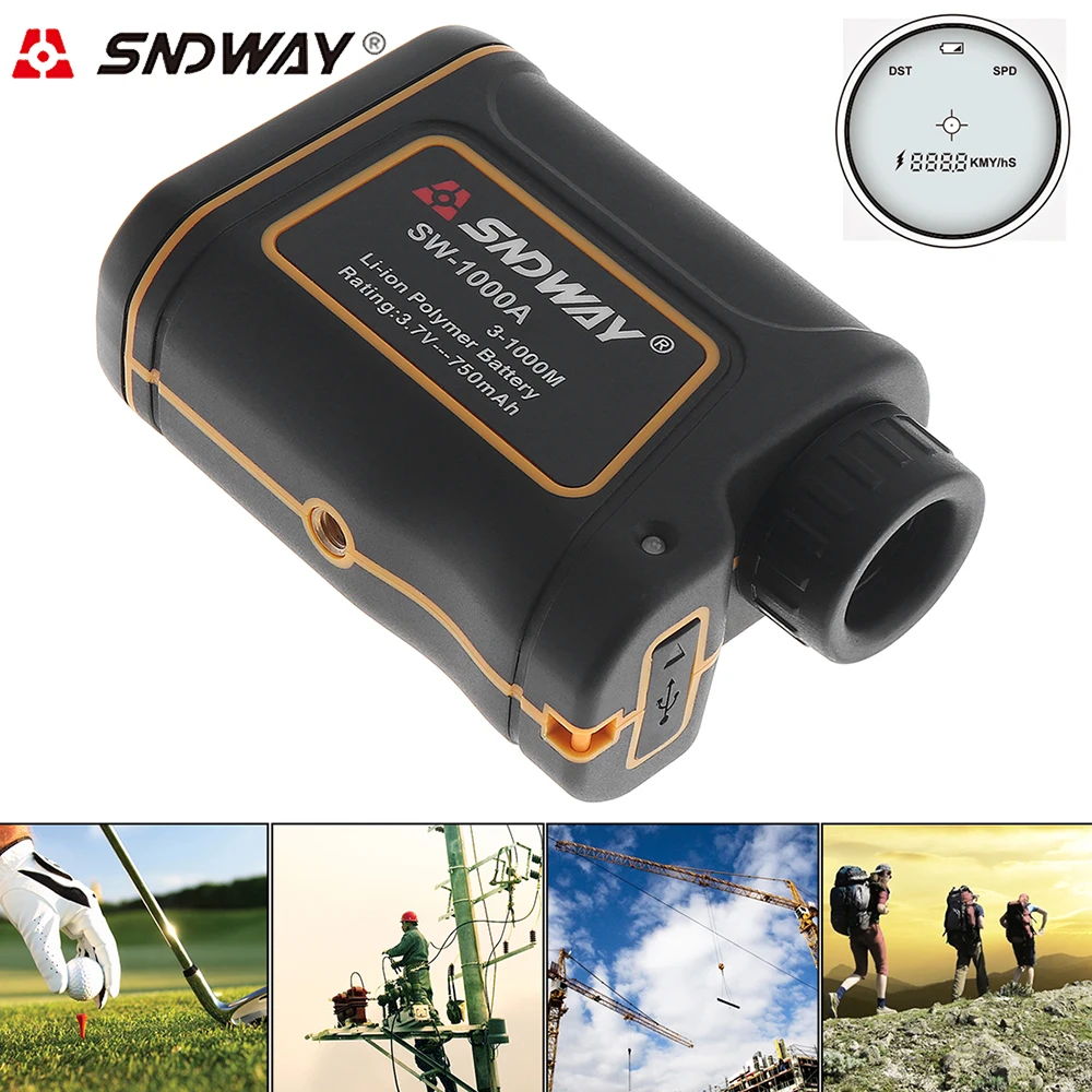 

Handheld Digital Laser Rangefinder Telescope Distance Meter Measure Golf Range Finder with Li-ion Polymeter Battery Portable Bag