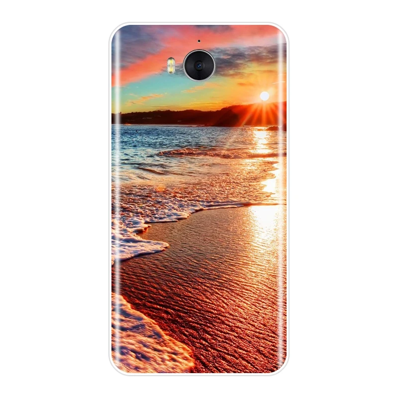 Задняя крышка для Huawei Y3 Y5 Y6 Y7 2017 II Pro пляжный мягкий чехол с черепашками океана