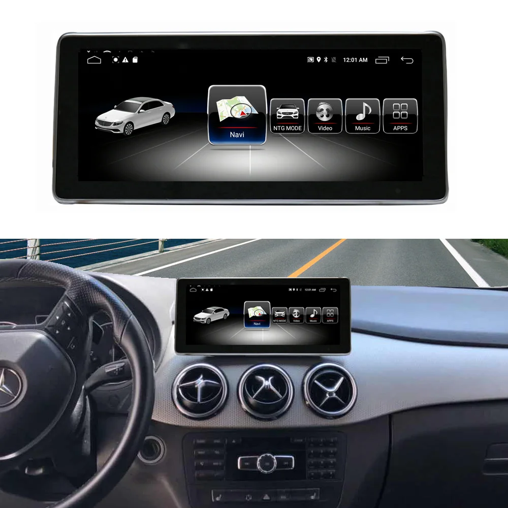 Excellent 8-Core CPU 4+64G Car Android 10.25 inch Display for Mercedes Benz B Class W246 Command System Upgrade Screen Head Up Monitor 2
