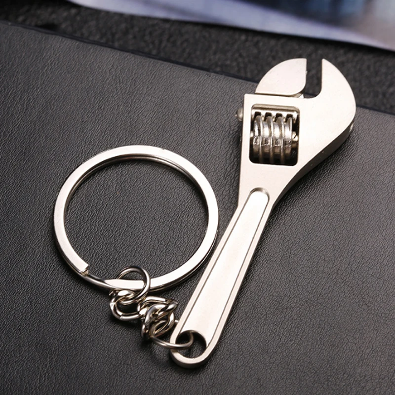

Car Gift Men Spanner Metal Buckle DIY Keyring Key Originality Tools Present Simulation Keychain Creative Sliver Adjustable