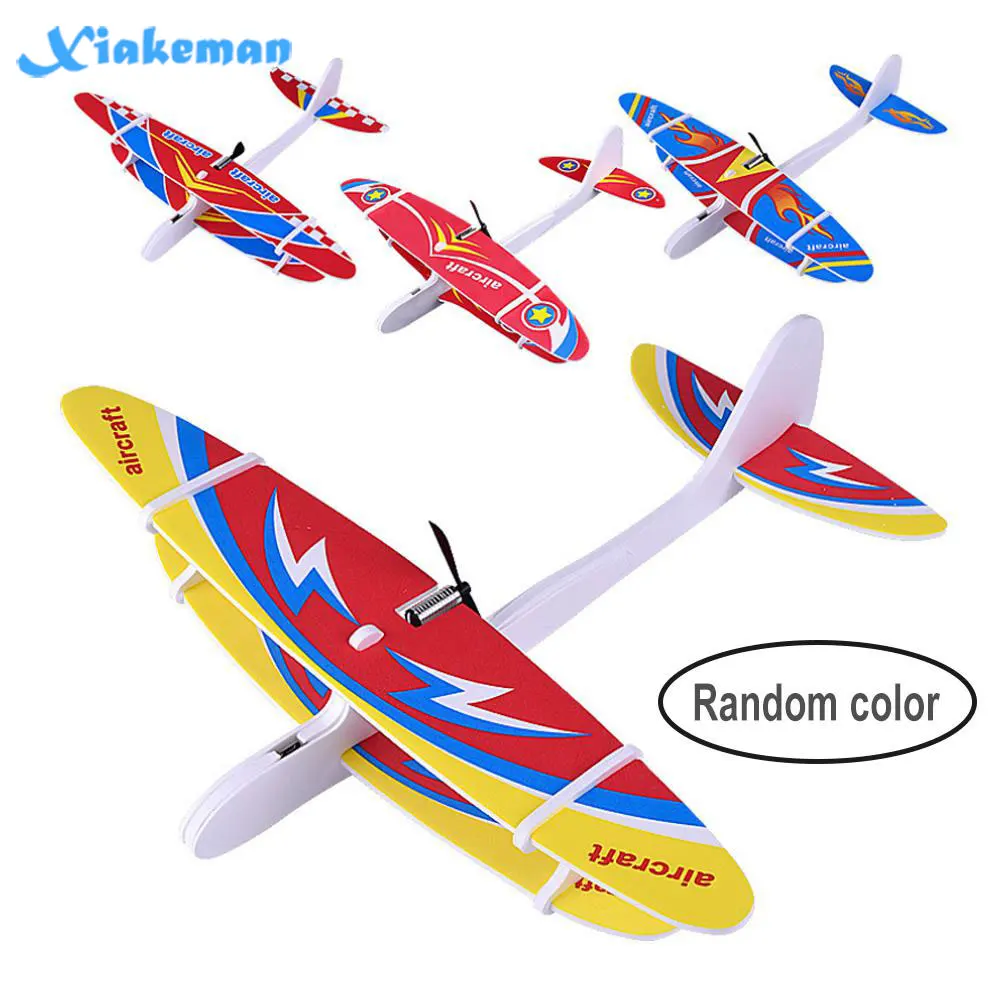 

Hand Throwing Electric Airplane Toys Hand Launch Throwing Glider Aircraft Inertial Foam Toy Plane Model Outdoor Educational Toy