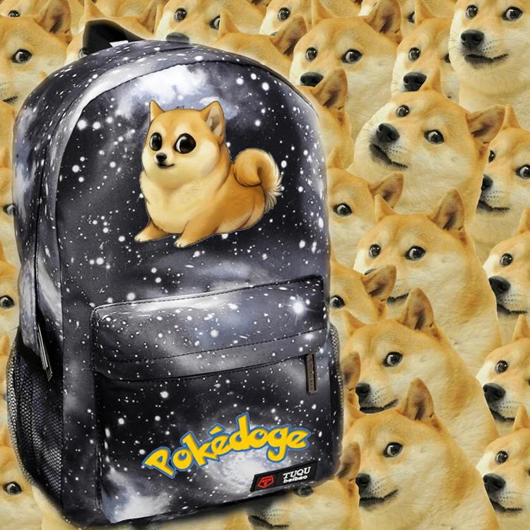 Wow Doge Meme Funny Joke Dog Shoulder Bag Women's Canvas Backpack