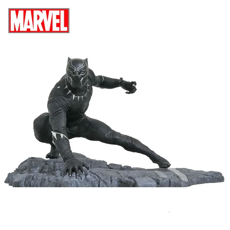 Photo Product Disney Marvel Avengers Black Panther Action Figure Sitting Posture Model Anime Doll Decoration Collection Figurine Toys model