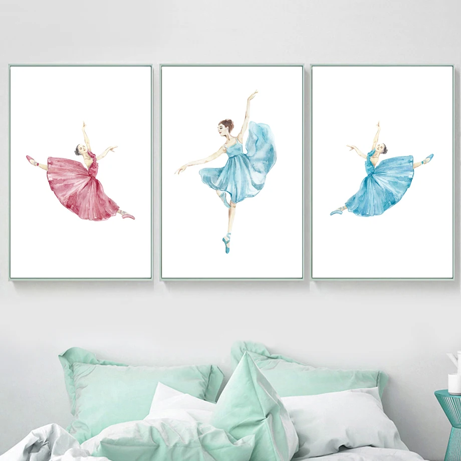 Gohipang-Watercolor-Ballet-Dancer-Nordic-Posters-And-Prints-Wall-Art-Canvas-Painting-Wall-Picture-For-Living