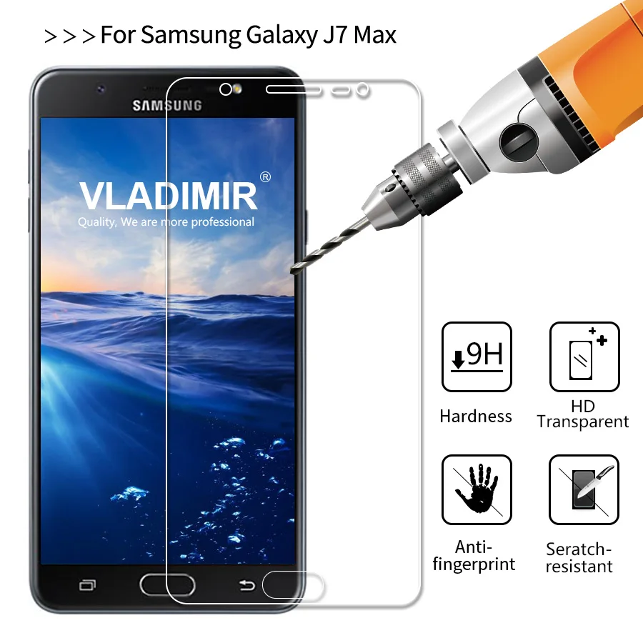 Закаленное стекло для samsung Galaxy J7 Max 2.5D 9 H Защитная пленка экрана прозрачное