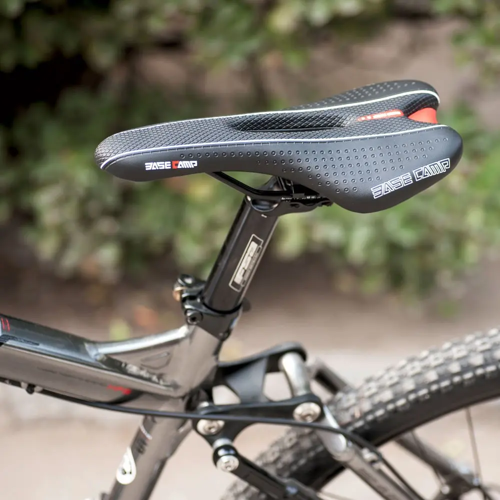 BaseCamp Mountain Bike Bicycle Cycling Hollow Saddle Seat Cushion Black