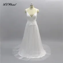 2018 Simple Beach font b Wedding b font font b Dress b font Backless A Line